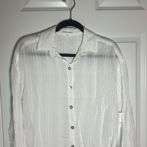 Bella Dahl White Button Down Blouse Size Small - Picture 2 of 8